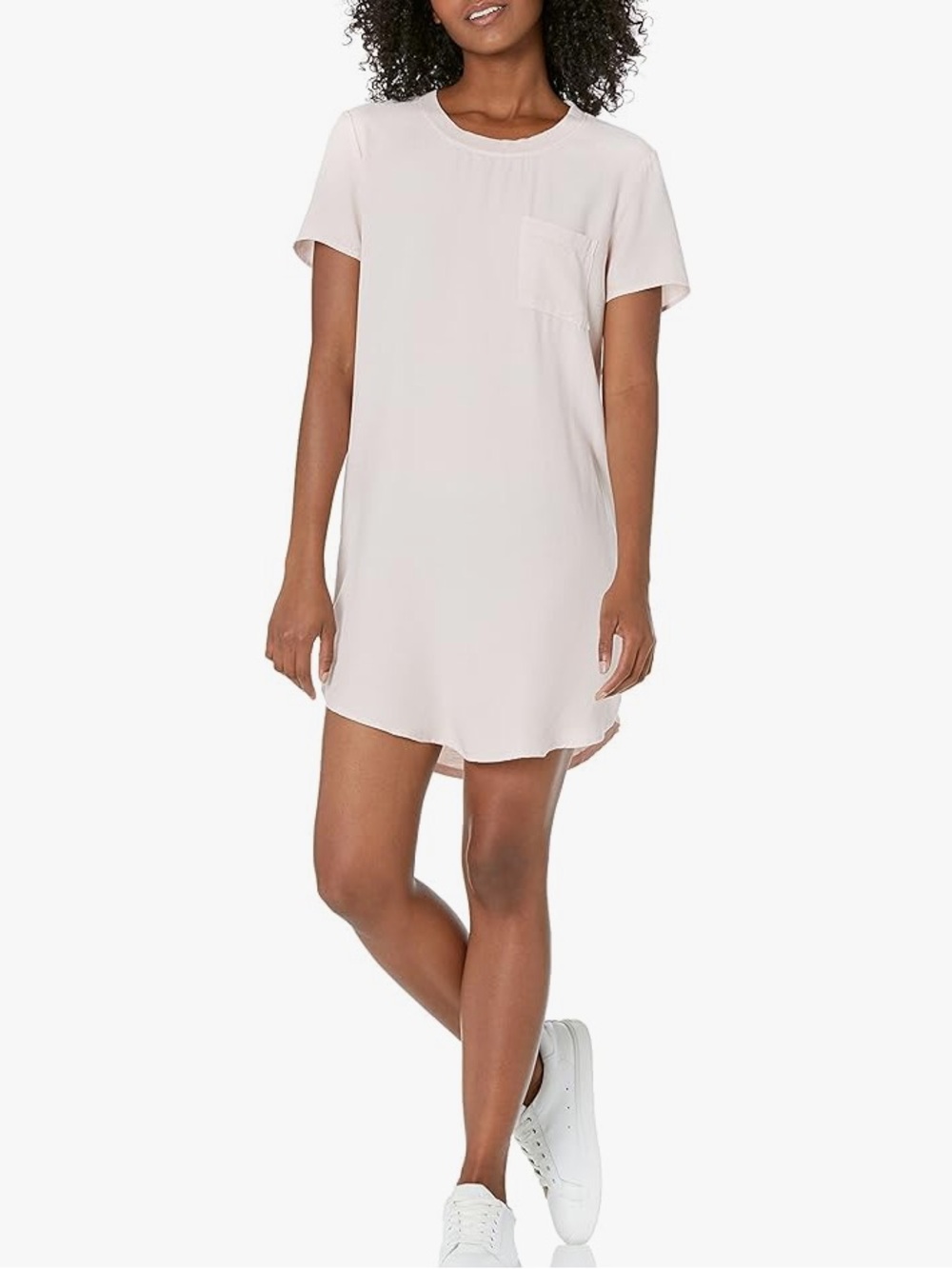 Splendid Short Sleeve T-Shirt Dress in Pale Blush pink size Small